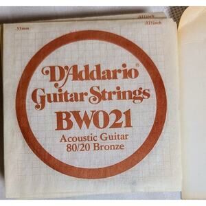 D'Addario BW021 Guitar Strings Set Of 2 Acoustic Guitar 80/20 Bronze
